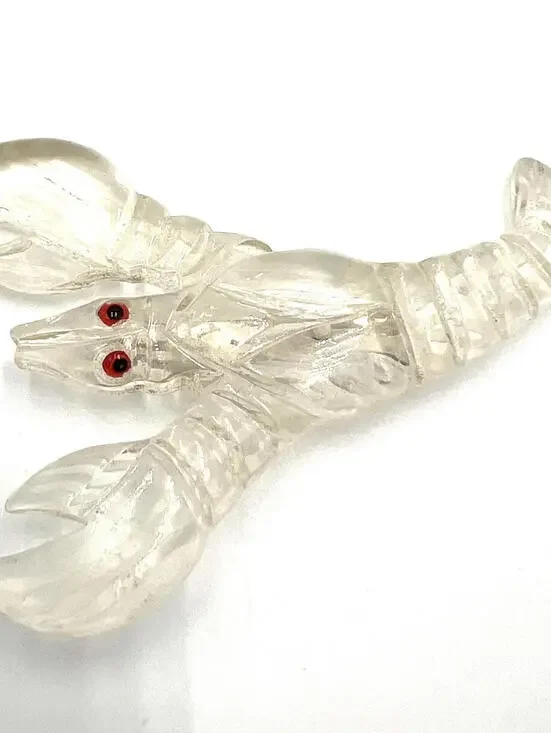 Clear Lucite Lobster/Crawfish Brooch - Picture 3 of 7